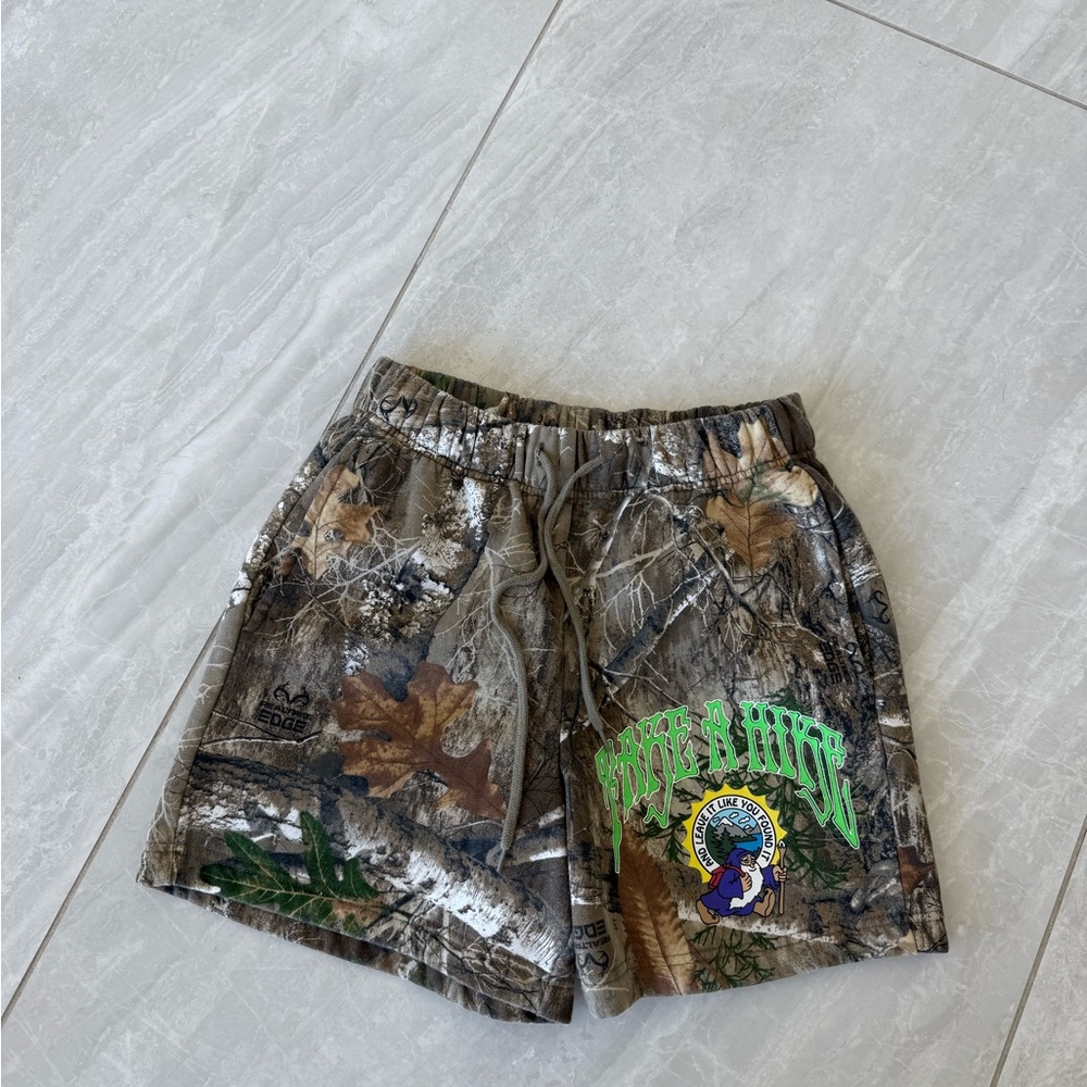 Take a hike camo shorts
